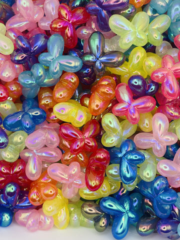 3D Iridescent Butterfly Bead Mix