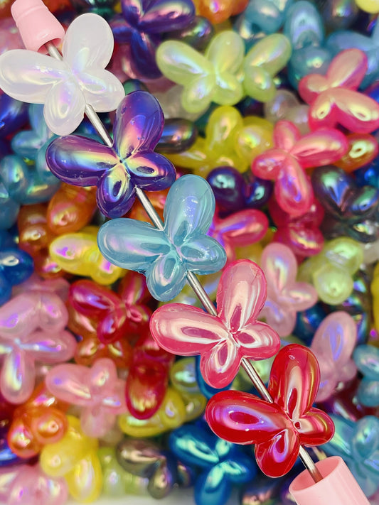 3D Iridescent Butterfly Bead Mix
