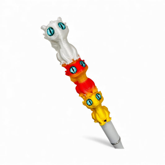 Big-Eye Dragon Beads – Printed Rainbow Mix