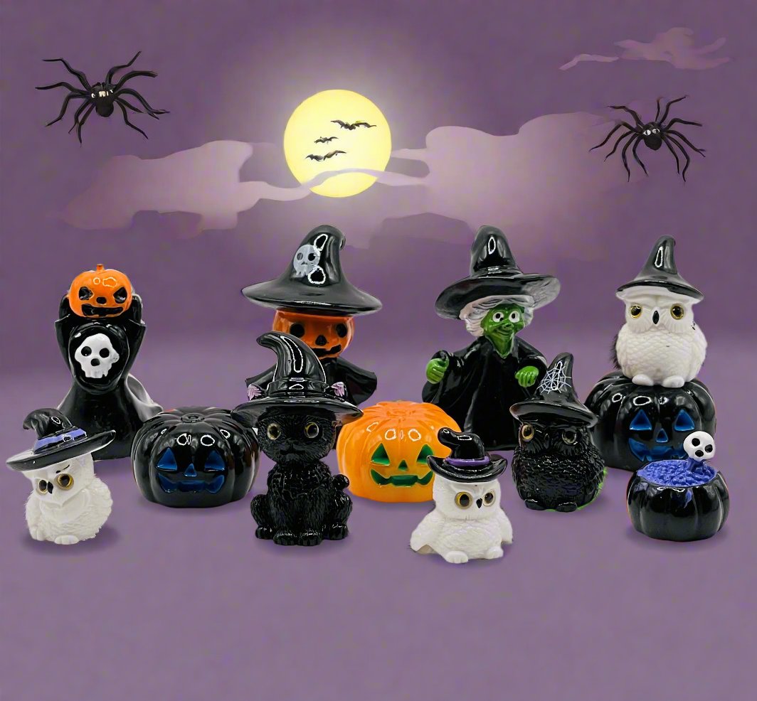 Halloween-themed figurines.