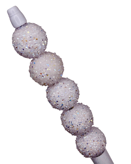 White Sugar Rhinestone Beads