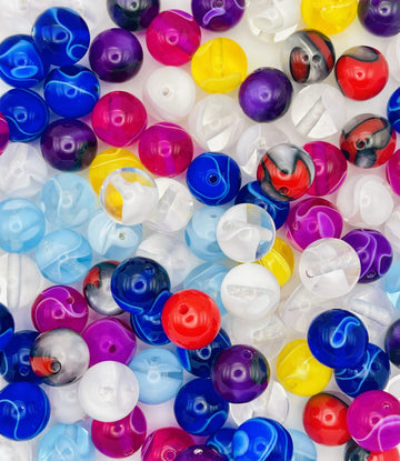 Abstract Swirl Round Beads