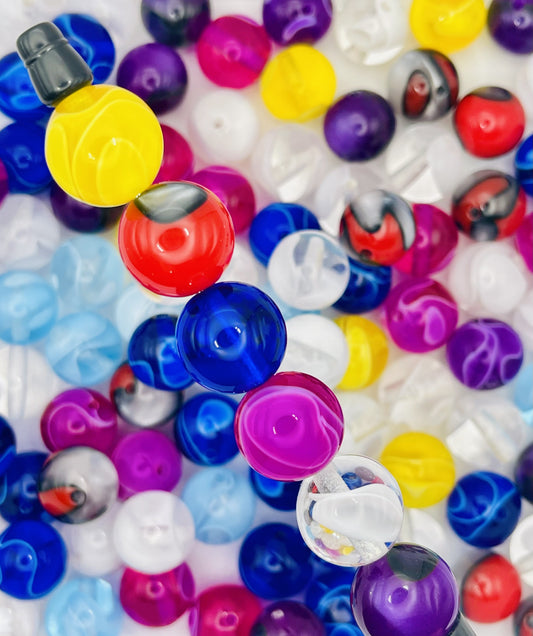 Abstract Swirl Round Beads