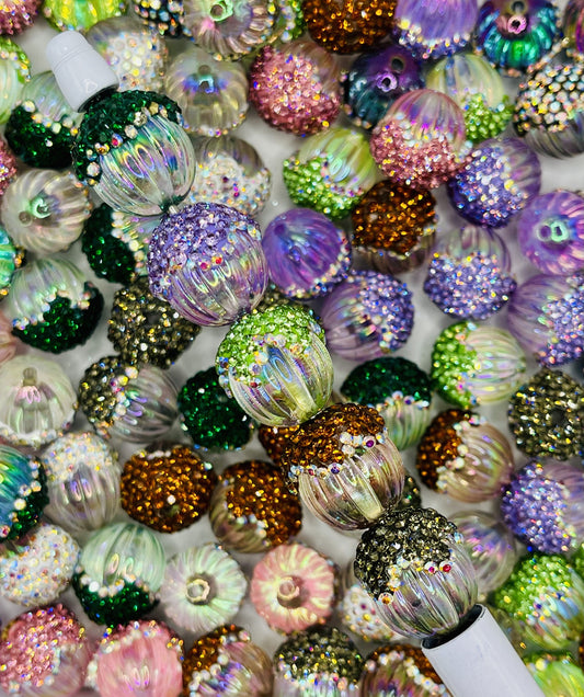Clear Glam Acorn Beads