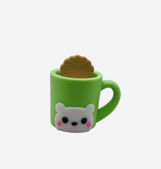 3D Printed Cookie Dunker Clicker | Sensory Fidget Desk Toy | Cookie Mug Keychain Clicker