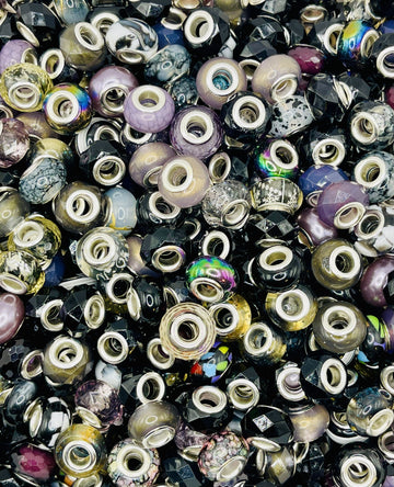 Midnight Mix Large Hole Spacer Beads – Fits Beadable Pens
