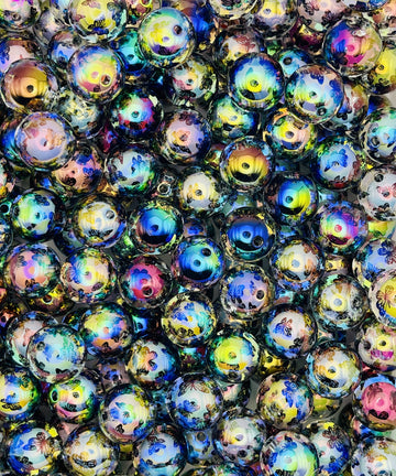 Iridescent Black Butterfly Beads