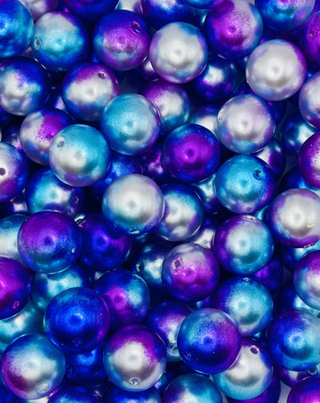 Blue and Pink Ombre Bubblegum Beads