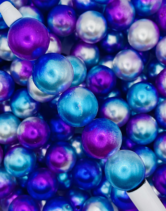 Blue and Pink Ombre Bubblegum Beads