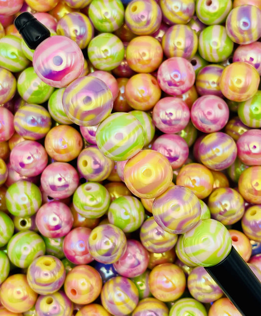 Bubble Gum Swirl Beads