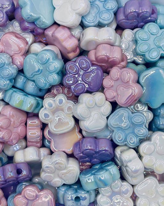 Pastel Cat Paw Beads