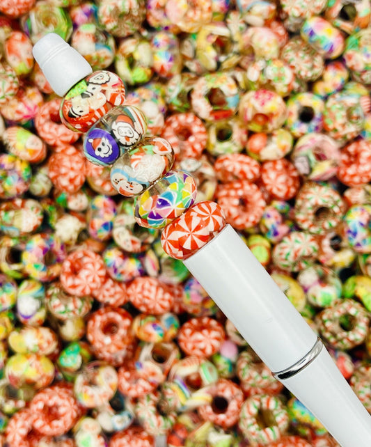 Peppermint Wonderland Spacer Beads: Festive Christmas Mix for Holiday Crafts