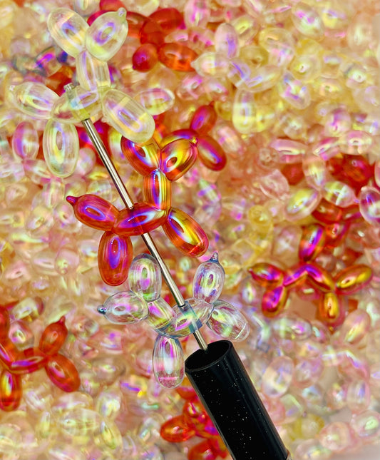 Clear Balloon Dog Beads