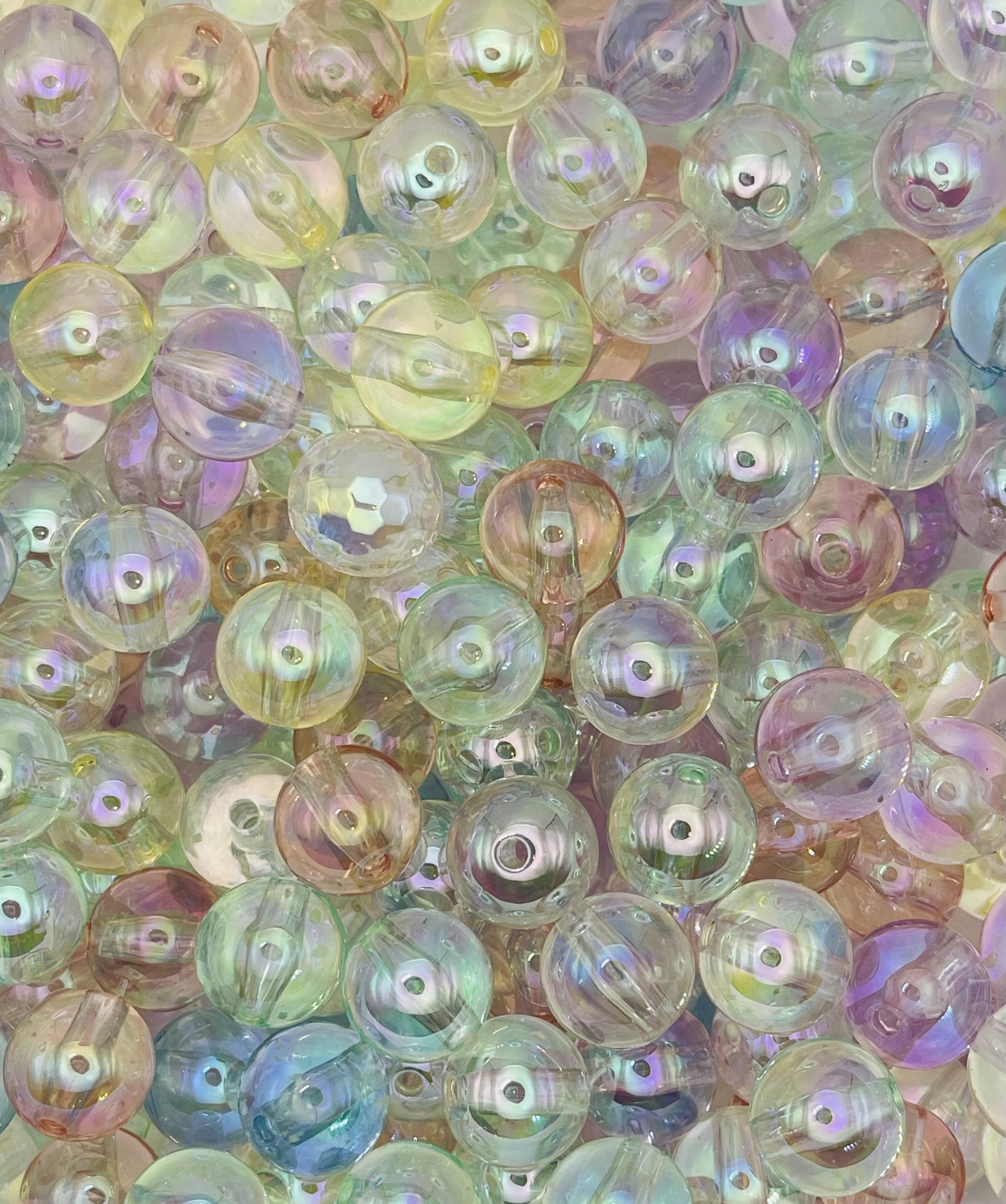 Pastel Iridescent Beads - Radiant Elegance for Crafting