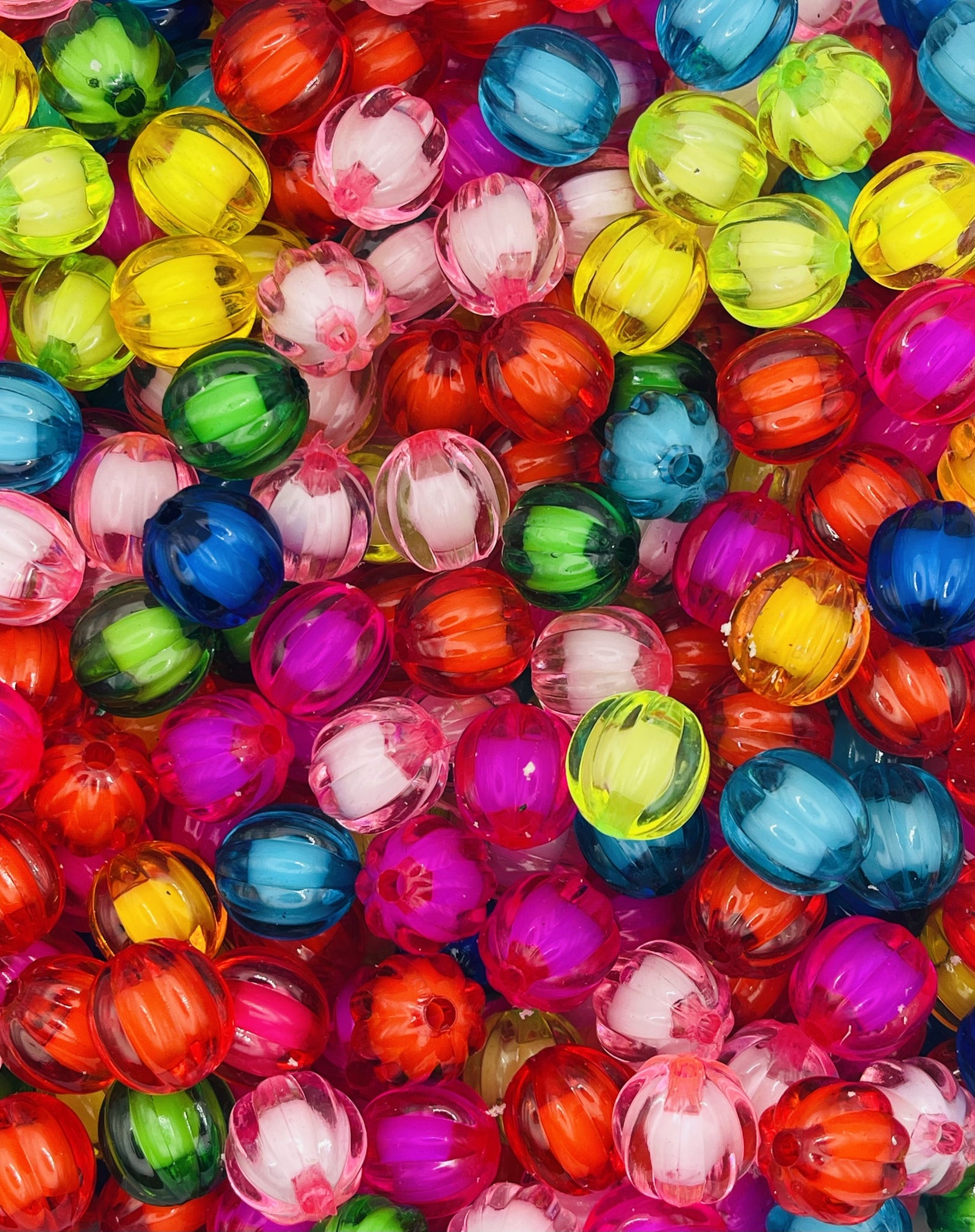 Colorful Pumpkin Patch Beads – Vibrant Acrylic Mix for Fun Crafts