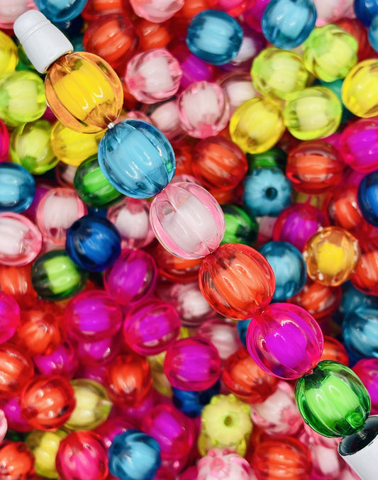 Colorful Pumpkin Patch Beads – Vibrant Acrylic Mix for Fun Crafts