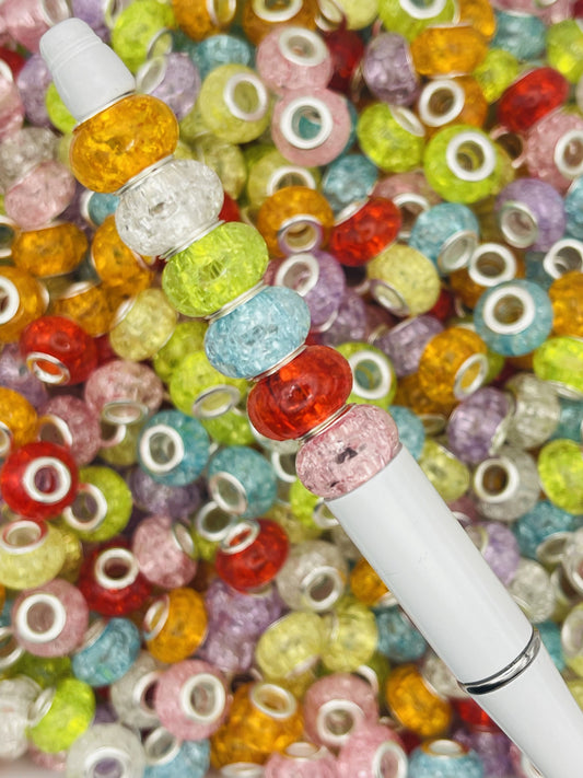Crackle Glass Spacer Bead Mix