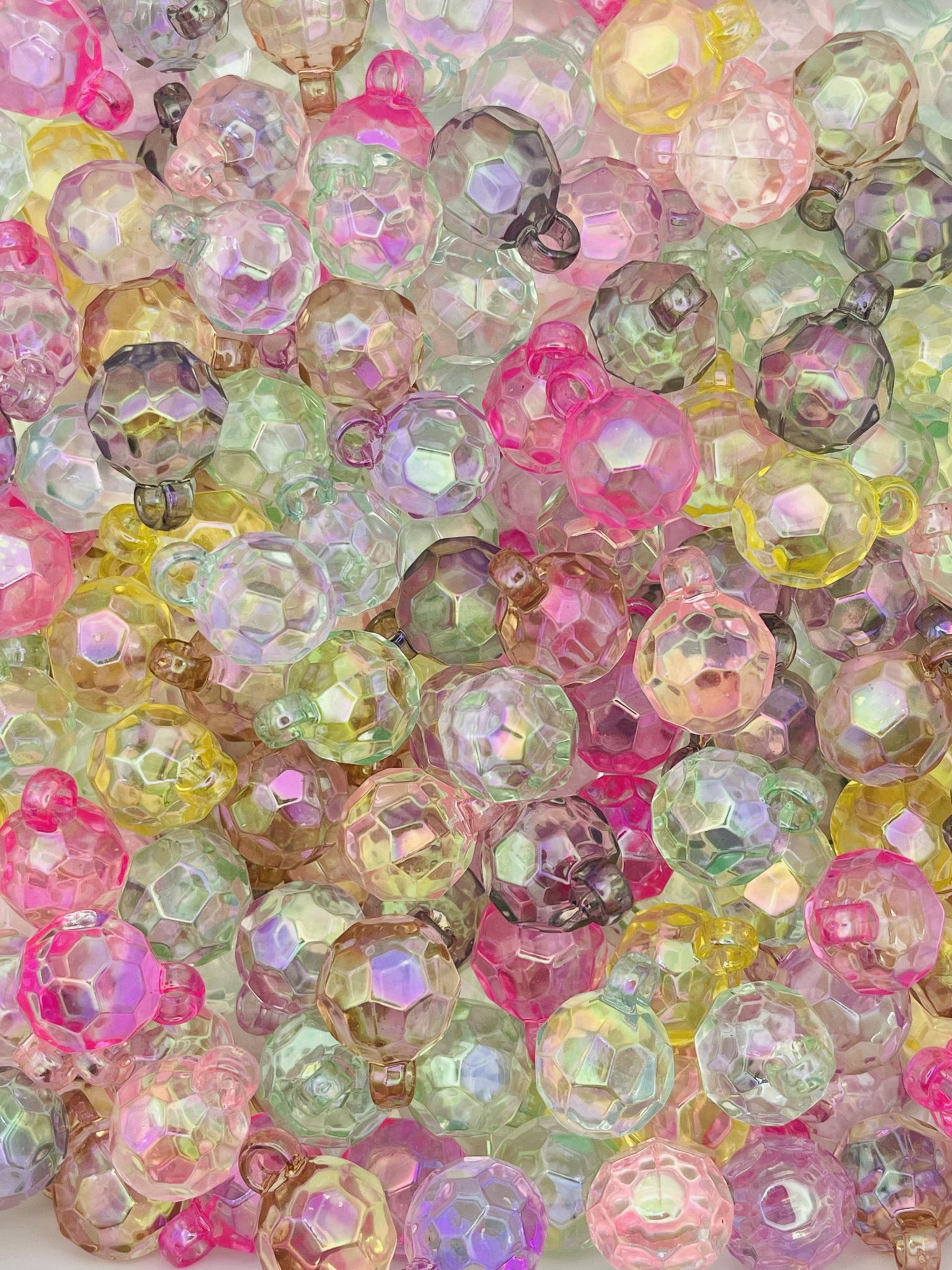 Faceted Disco Pendant Bead Mix