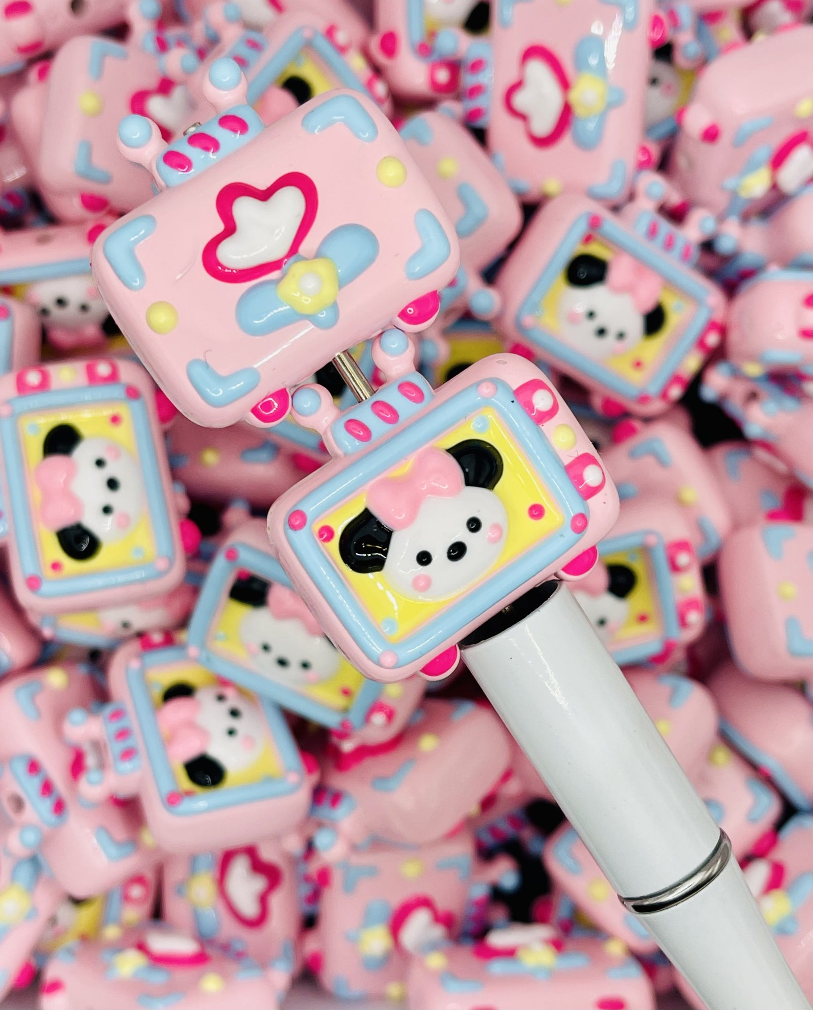 Doggy TV Beads - Cute Acrylic Beads for Jewelry & Crafting