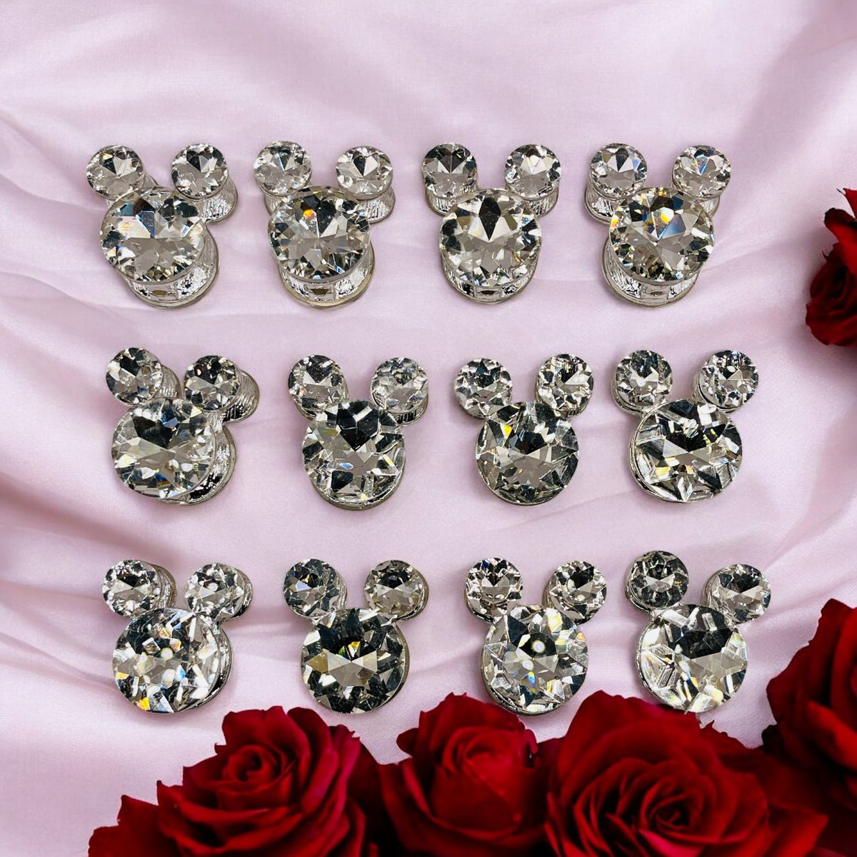 Mouse Rhinestone Crystal Mouse Head Beads – Oversized Rhinestone Beads for Statement DI