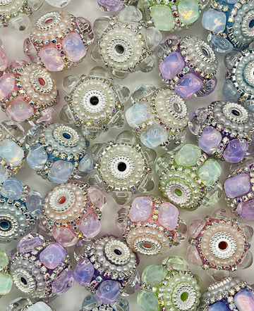 Fancy Square Rhinestone Beads!