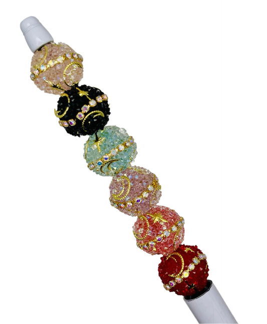 Sugar Moon & Star Beads with Gold Accents