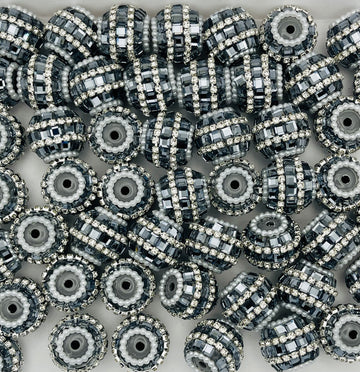 Fancy Black Rhinestone Beads