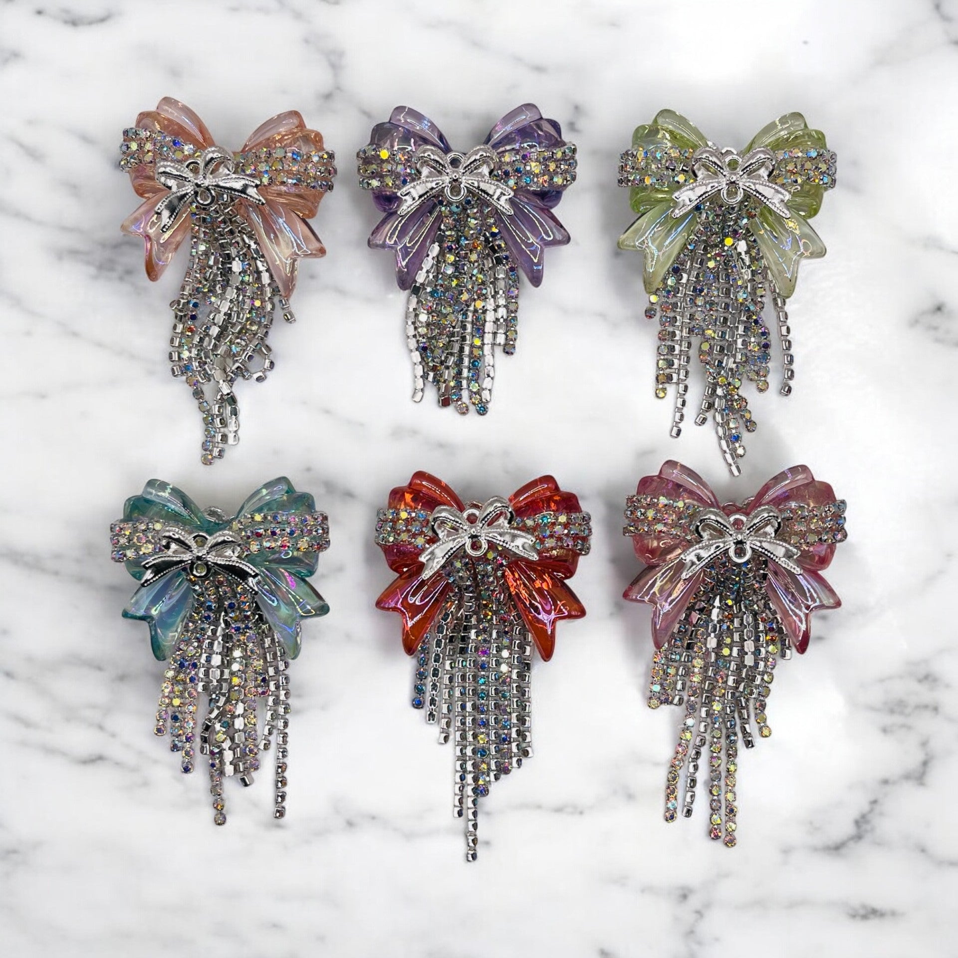 Rhinestone Bow Beads – Glamorous Elegance for DIY Jewelry & Crafts