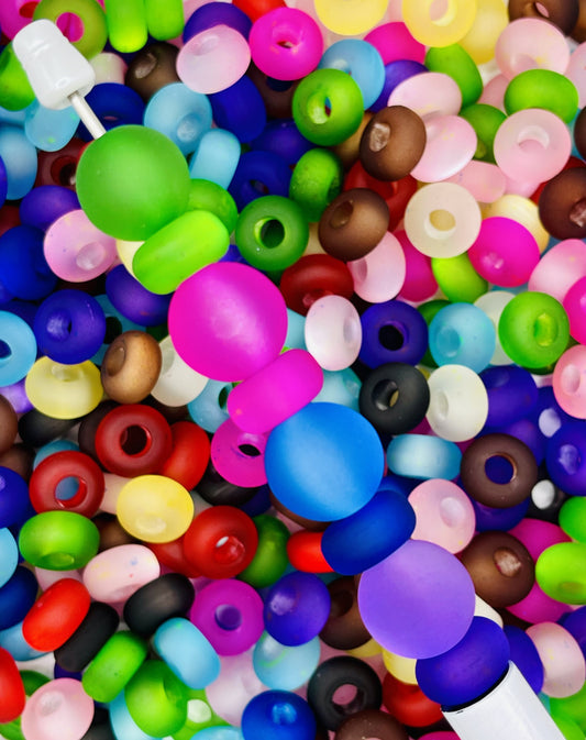 Frosted Cat Eye Spacer Beads
