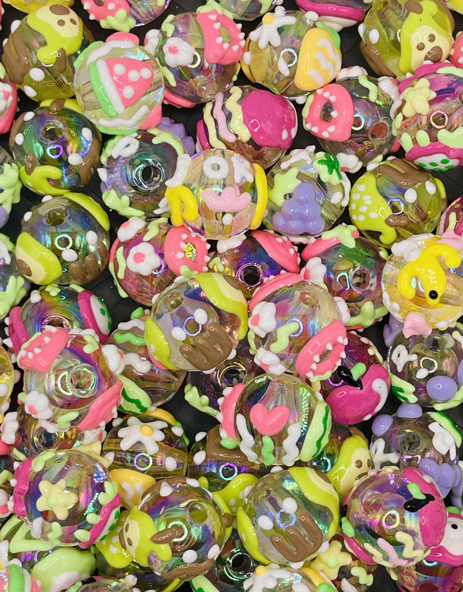 Hand-Painted Fruit Fiesta Bead Mix