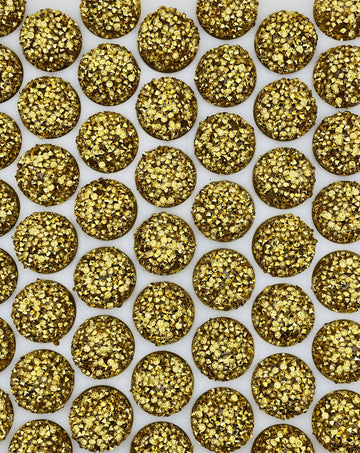 Gold Rhinestone Bubblegum Chunky Beads