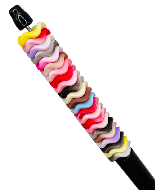 Gradient Wavy Spacer Beads – Fits Beadable Pens