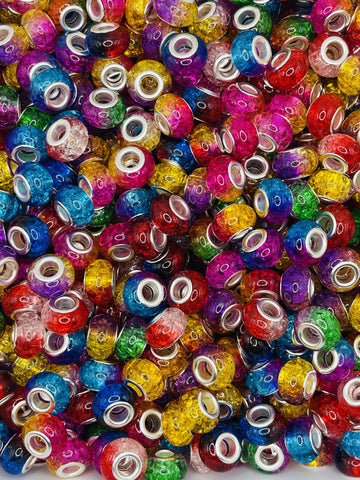Half-Tone Crackle Glass Bead Mix