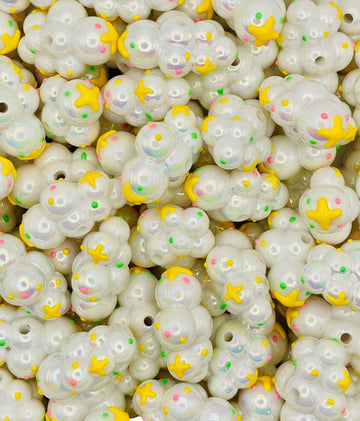 Hand-Painted Iridescent Cloud Beads | Large Pearl Bubble Beads | Acrylic Beads for Pens, Keychains & DIY Crafts