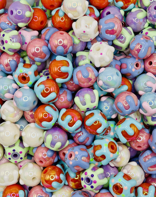 Hand-Painted Drip Beads