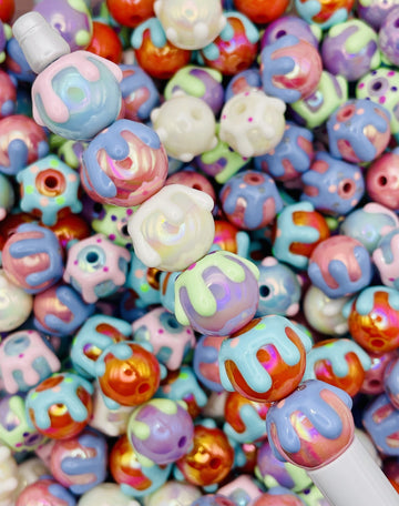 Hand-Painted Drip Beads