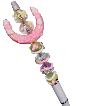 Hand-Painted Crescent Moon Beads – Bottom-Drilled Pastel Mix