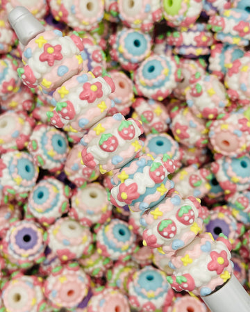 Pastel Strawberry Icing Beads