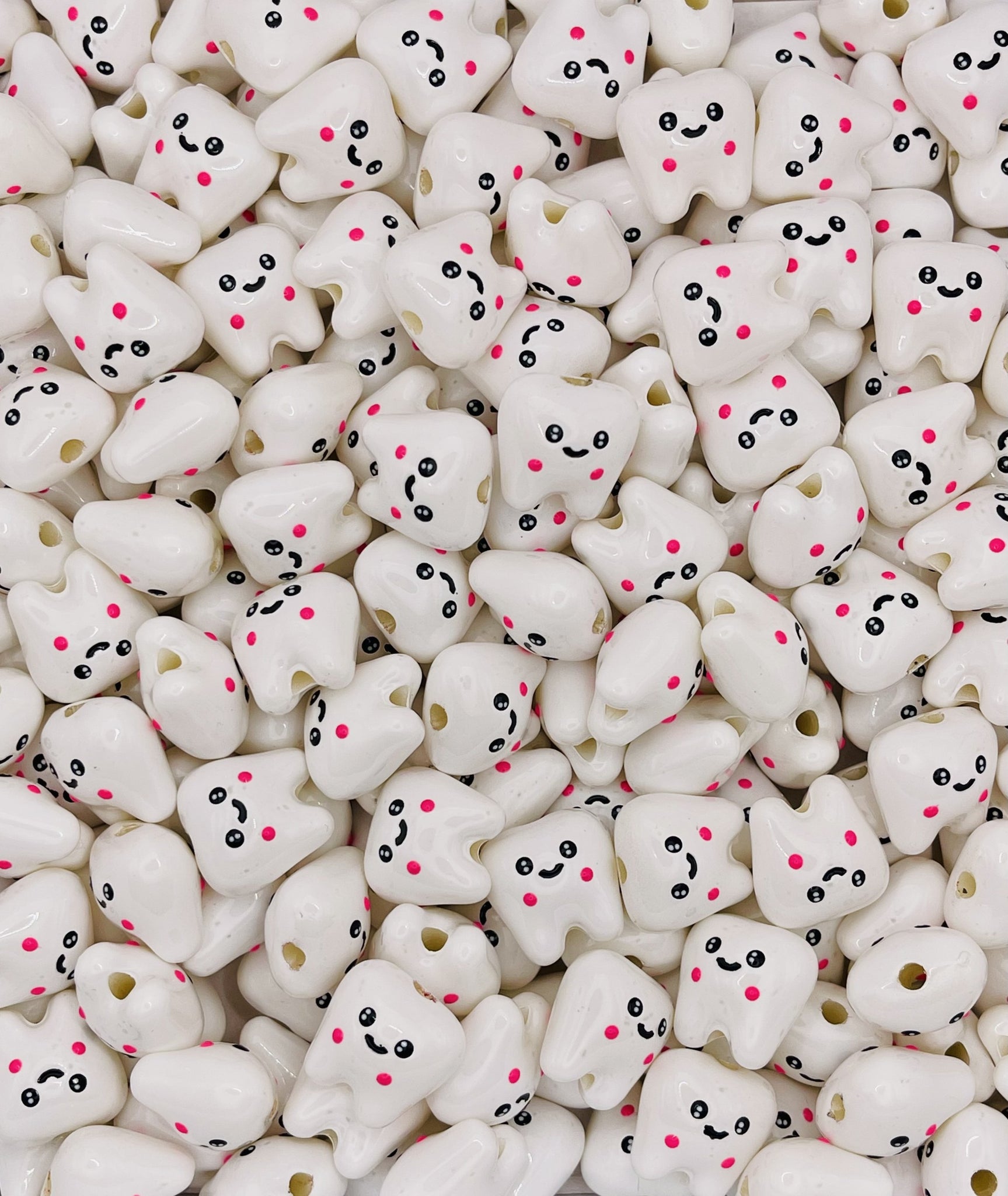Happy Tooth Beads – Adorable Smiley Tooth Charms for Jewelry & Crafts