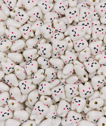Happy Tooth Beads – Adorable Smiley Tooth Charms for Jewelry & Crafts