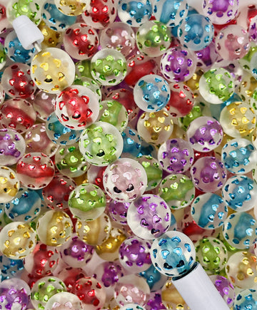 Iridescent Heart Beads