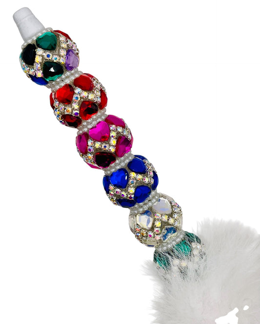 Heart Rhinestone & Pearl Statement Beads – Multi-Color Glam Beads for Pens, Jewelry & DIY Crafts