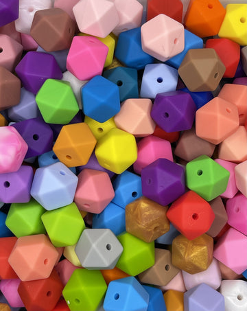 Hexagon Silicone Bead Mix