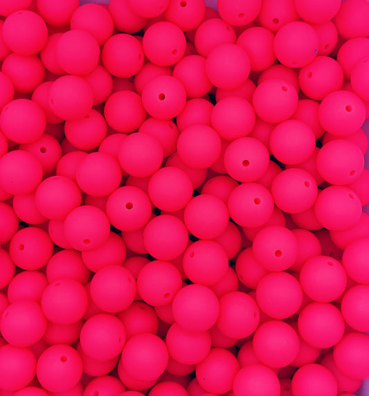 Hot Pink Silicone Beads