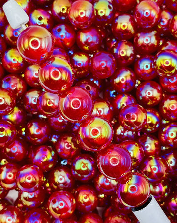Fiery Red Mirror Beads