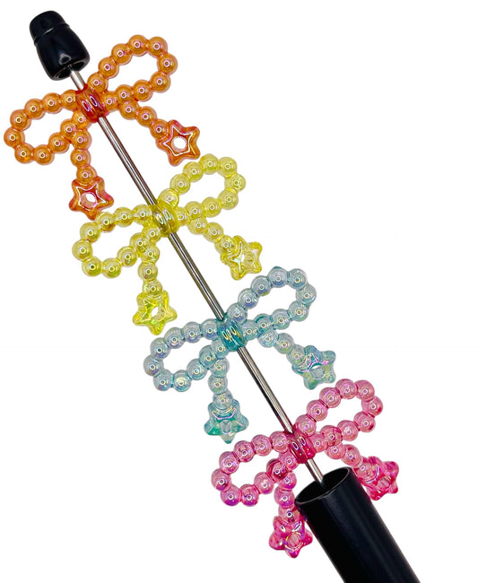 Knotted Bow – Colorful Star Accent Bow Beads
