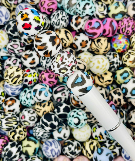 Wild Leopard Print Bead Collection – Bold & Colorful Silicone Beads