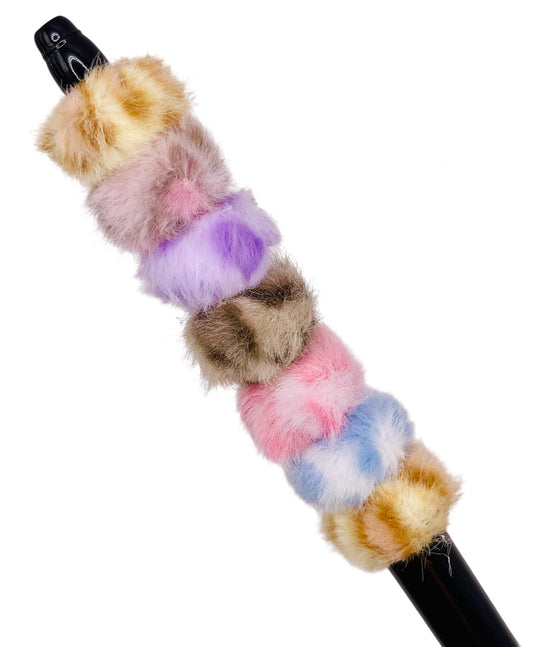 Fluffy Leopard Print Beads – Fits Beadable Pens