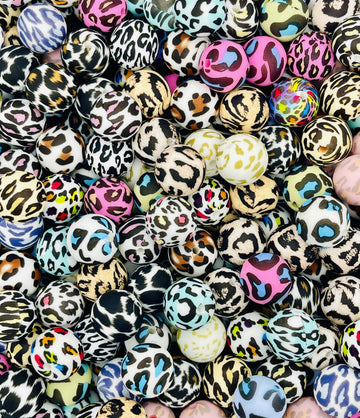 Wild Leopard Print Bead Collection – Bold & Colorful Silicone Beads