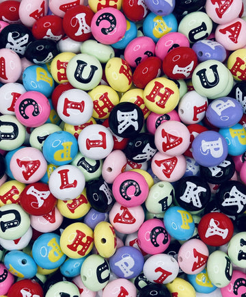 Circus Font Letter Beads